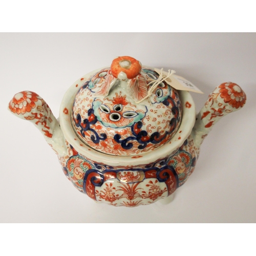 314 - A Japanese Imari Koro and pierced cover, 9 1/2