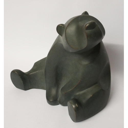 343 - A large stylish Art Deco style figure of a seated bear standing 12