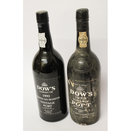 361 - A bottle of Dows 1975 vintage port and a bottle of Dows 1992 vintage port