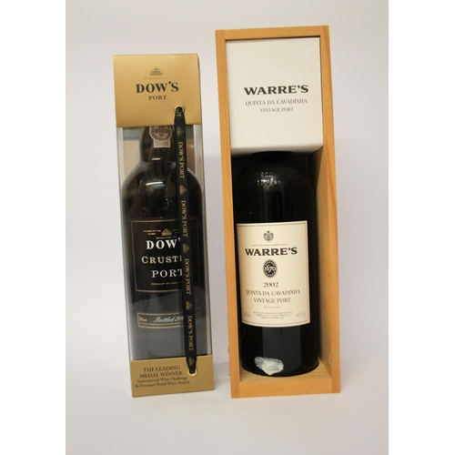 363 - Bottle of boxed Warre's 2002 vintage port & boxed bottle of Dow's Crusted Port