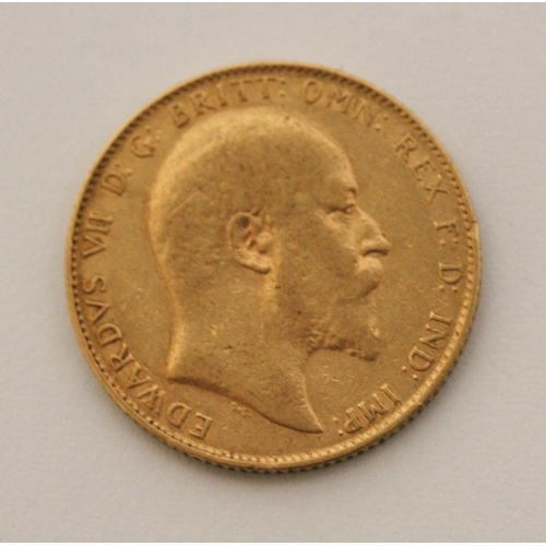 632 - 1909 Edward VII full gold sovereign,