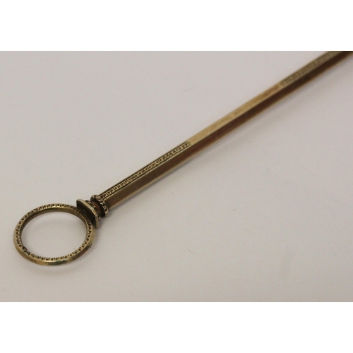 671 - A Victorian gilt metal lorgnette