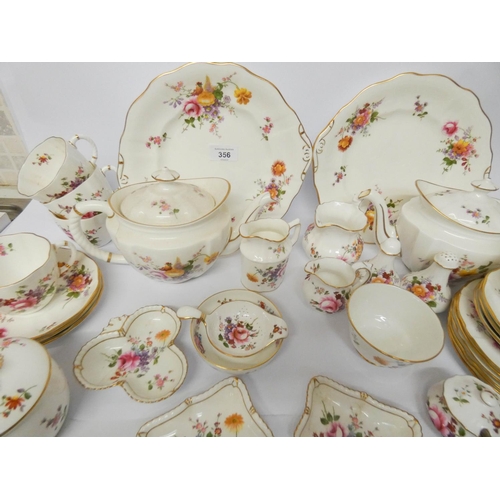 356 - Crown Derby - Derby Posies tea china - of about 35 pieces