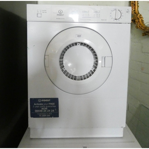 860 - A table top Indesit reverse action tumble dryer