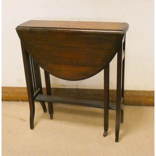 409 - Edwardian mahogany oval Sutherland table, 2' wide