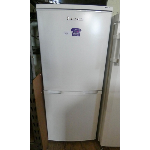 855 - A small LEC half and half fridge freezer