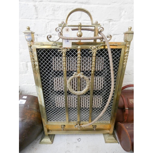 882 - A very old brass electric fire