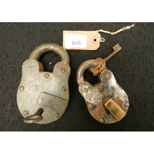 955 - Two old padlocks