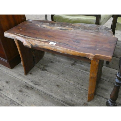 226 - A heavy rustic pine coffee table