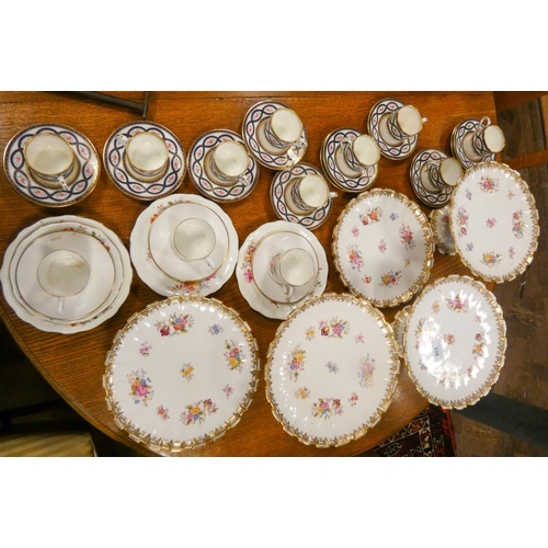 338 - Royal Worcester coffee cans and saucers, Wedgwood coffee cans and saucers and a Copeland china part ... 