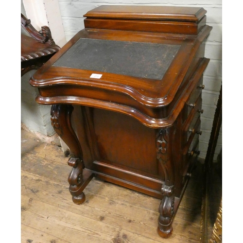 373 - Victorian style mahogany davenport desk