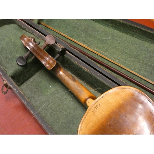 484 - A Hopf German made violin, 14