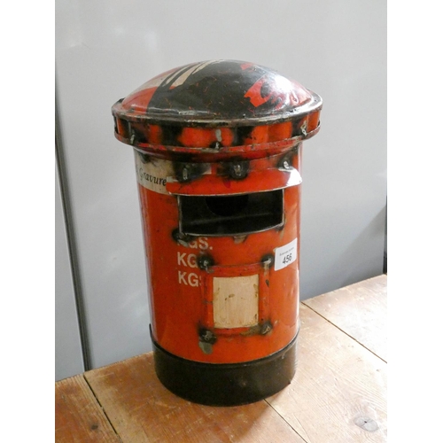 283 - A recycled painted tin model of a post box