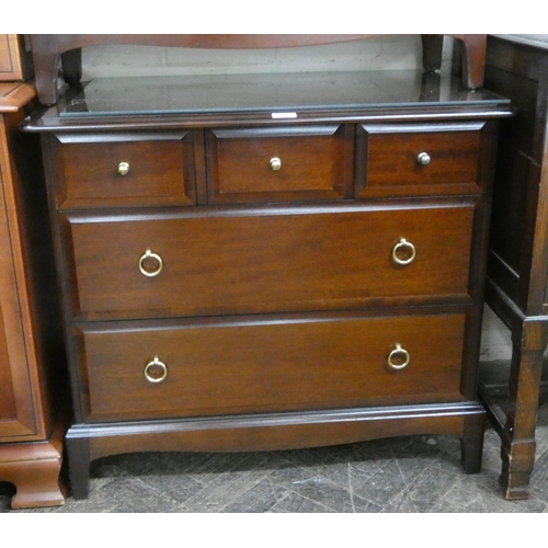 207 - A Stag Minstrel mahogany chest of two long and three small drawers, 32