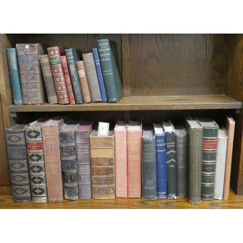 25 - A quantity of assorted old leather bound and other books