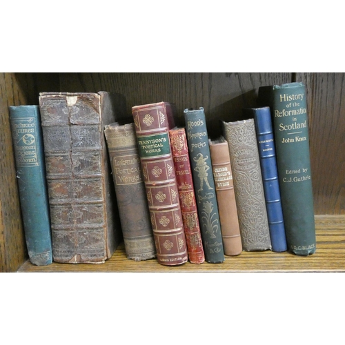 25 - A quantity of assorted old leather bound and other books