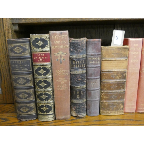 25 - A quantity of assorted old leather bound and other books