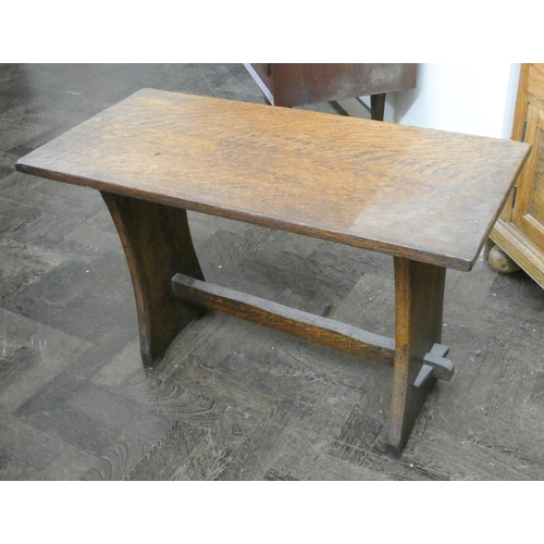 46 - Long oak refectory style coffee table