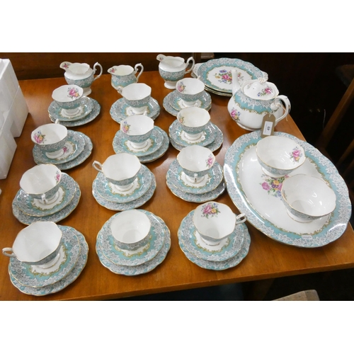 49 - Royal Albert bone china Enchantment pattern tea set - 43 pieces