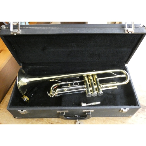 61 - A Blessing Scholastic brass trumpet in case