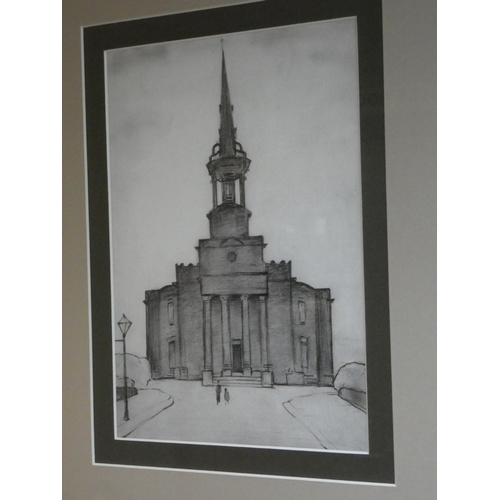 81 - A set of three well framed black and white modern prints after L S Lowry