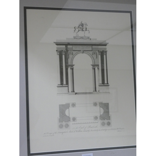 82 - A pair of well framed modern prints depicting architectural views