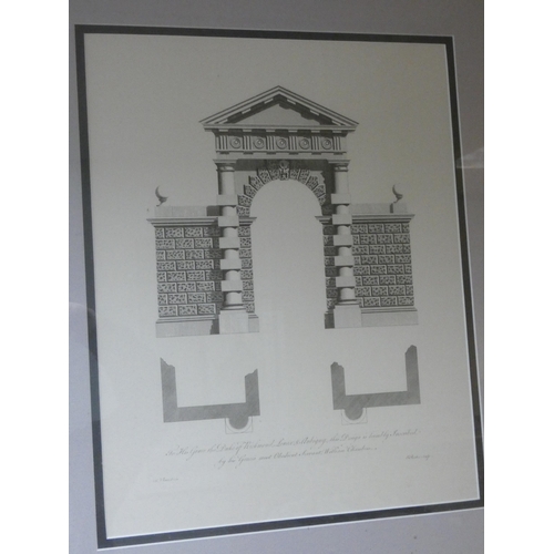 82 - A pair of well framed modern prints depicting architectural views