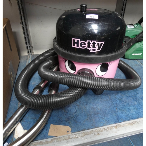 360 - A pink Hetty 160 Henry style hoover