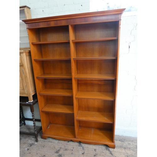 41 - A modern teak open bookcase, 3'9 wide