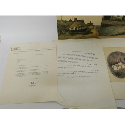 52 - A M McDonnell Cadgwith watercolour, signed and dated 1920 together with a watercolour of a farm and ... 