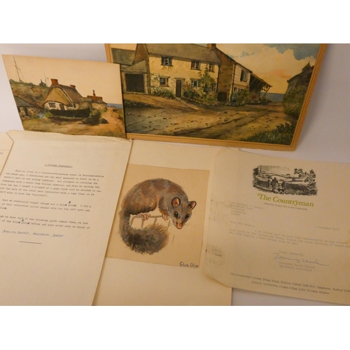 52 - A M McDonnell Cadgwith watercolour, signed and dated 1920 together with a watercolour of a farm and ... 