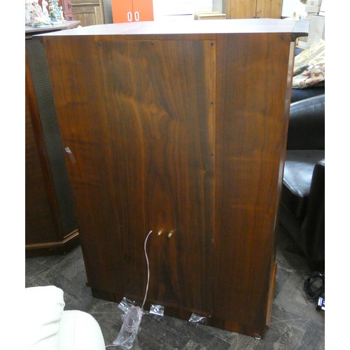 66 - A pair of very large speakers in teak cabinets, each 33