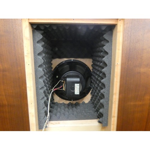 66 - A pair of very large speakers in teak cabinets, each 33