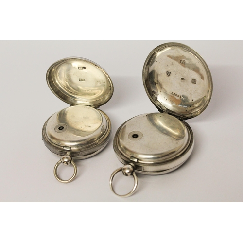 549 - Improved Patent English Lever silver cased pocket watch and another by H Samuel Manchester