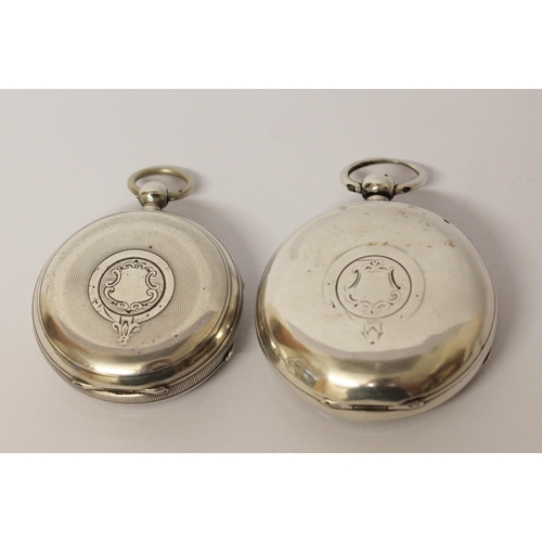 549 - Improved Patent English Lever silver cased pocket watch and another by H Samuel Manchester