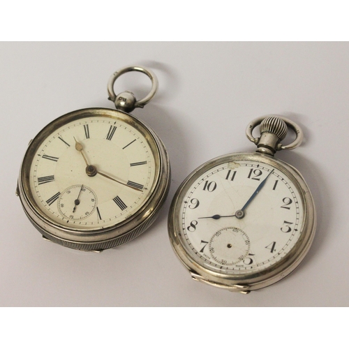 550 - Two late 19th century silver cased pocket watches