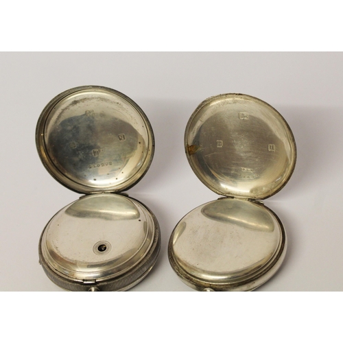 550 - Two late 19th century silver cased pocket watches