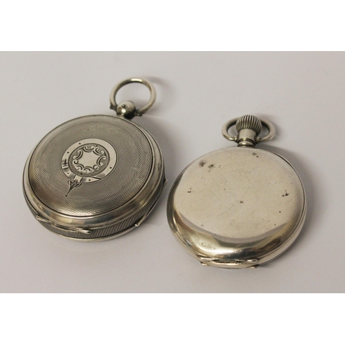 550 - Two late 19th century silver cased pocket watches