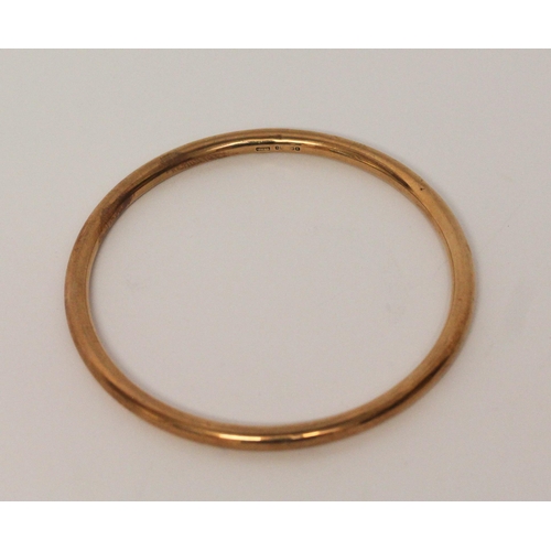 635 - Victorian 9ct rose gold slave bangle, hallmarked, gross weight 9.2g