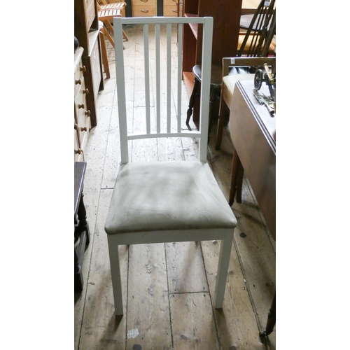 23 - A pair of white painted dining chairs