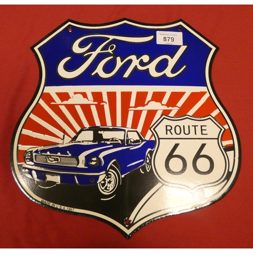 724 - A Ford Mustang route 66 sign, approximately 12