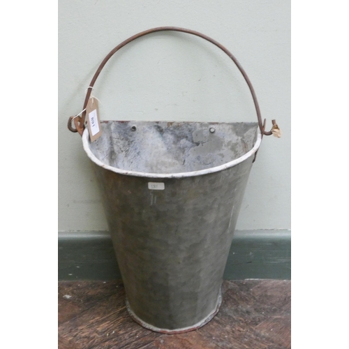 736 - A galvanised bucket wall planter