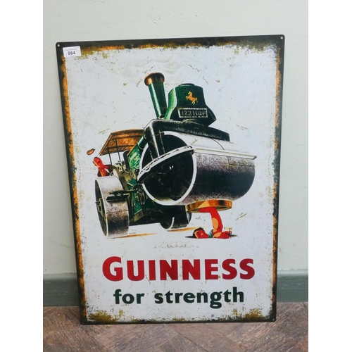 772 - A large metal Guinness advertising sign measuring approximately 27