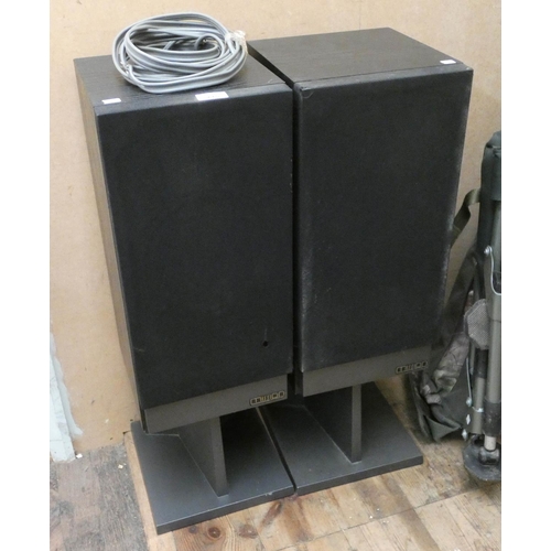 715 - A pair of Pioneer speakers on stands