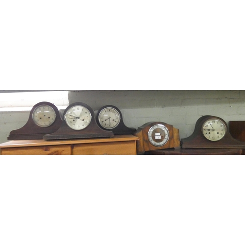 15 - Five assorted napoleon striking and other mantle clocks