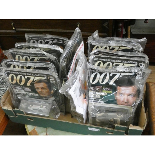 30 - Thirteen pieces of the James Bond 007 car collection - still in packs