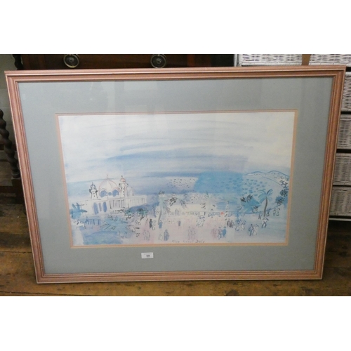 59 - A modern framed print of Nice after Raoul Dufy