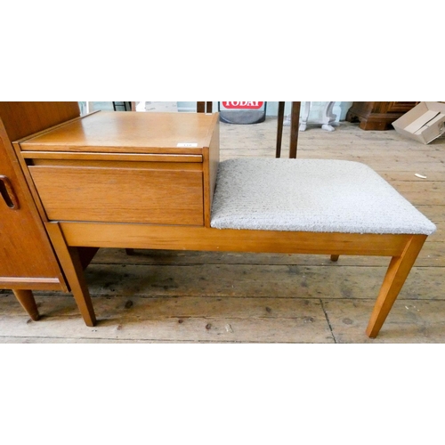 110 - Retro teak telephone table