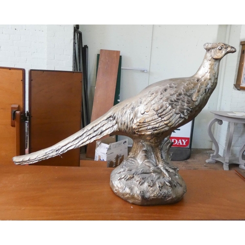 136 - A gilt model of a pheasant