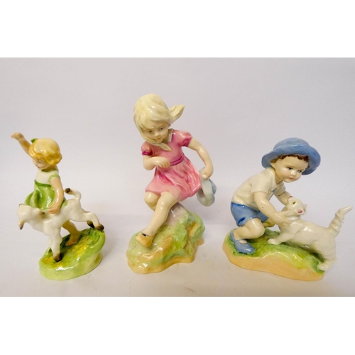 168 - A group of three Royal Worcester figures, March, September and Springtime